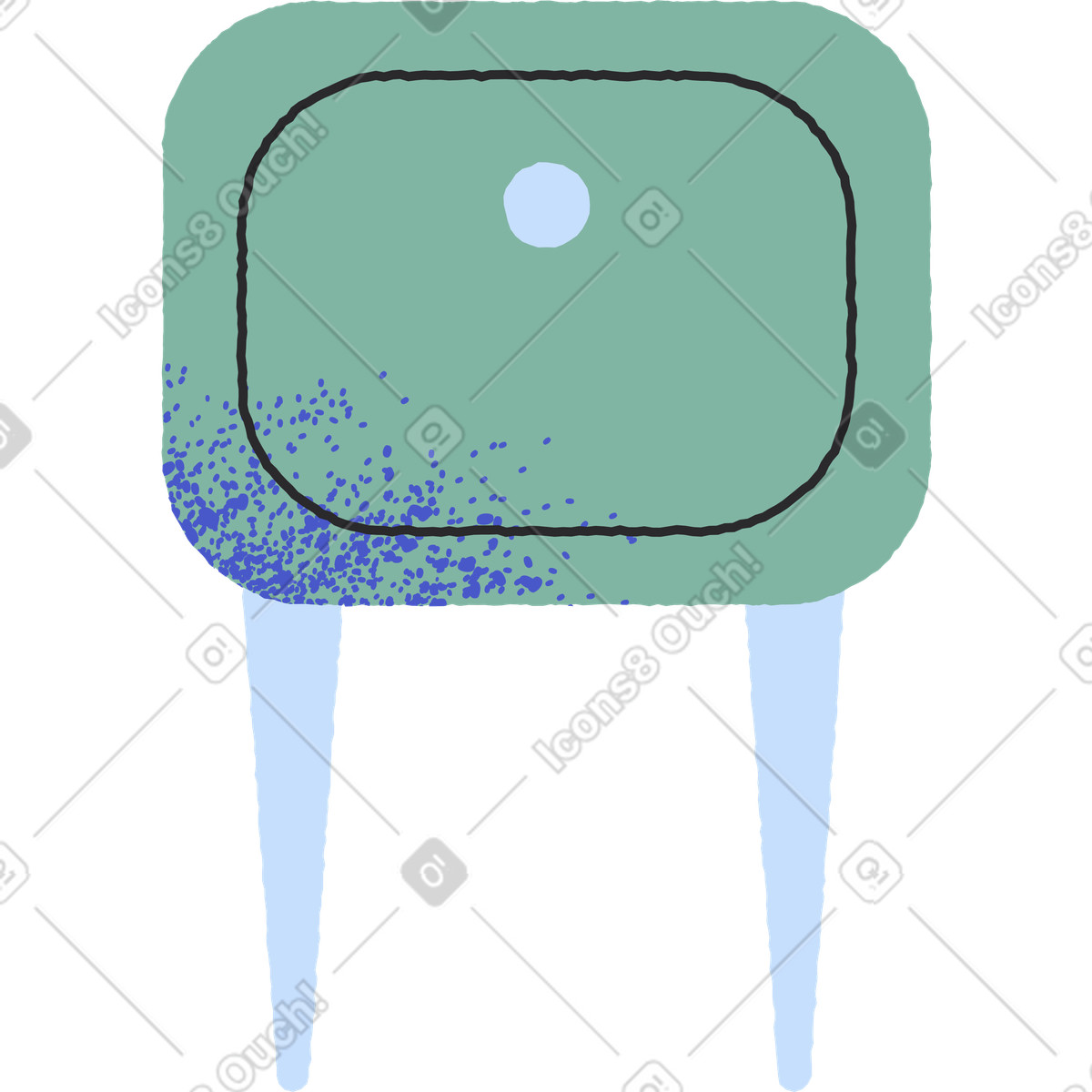 下载 Pablo 风格的 用于洗澡的床头柜 插画，支持 PNG、SVG 格式