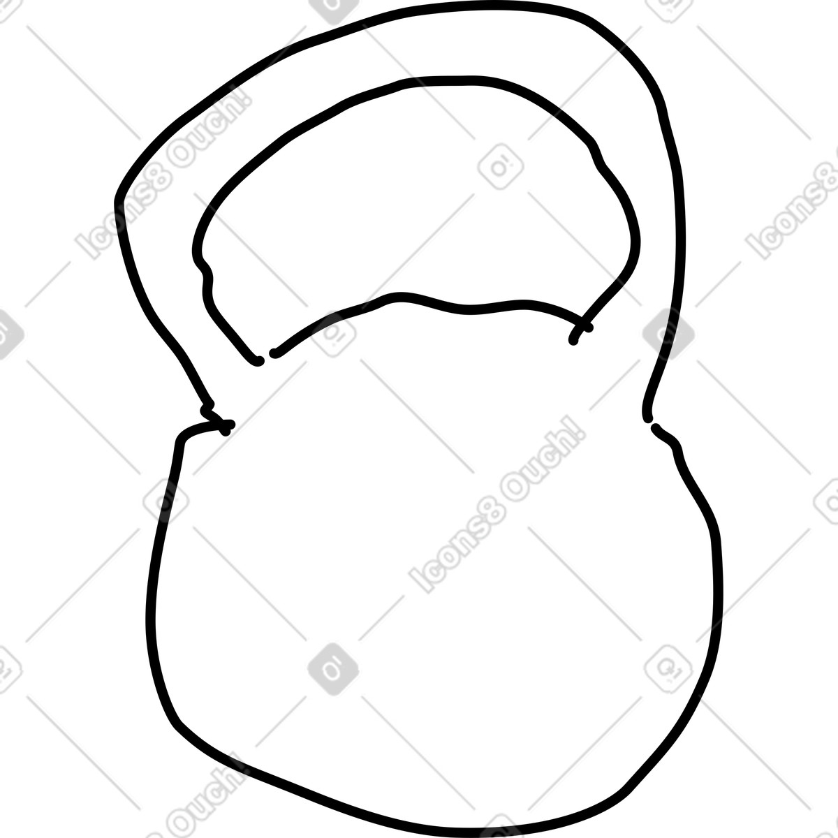 Rondy Stickers スタイルの Weight scale outline minimal line drawing for fitness tracking のイラストをPNG、SVG形式でダウンロード