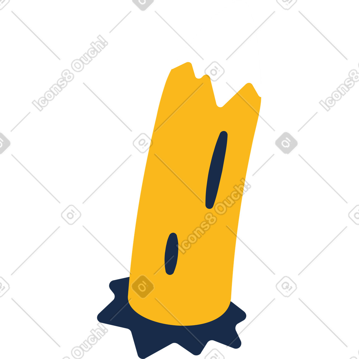 Bough illustration in Flame style download in PNG, SVG