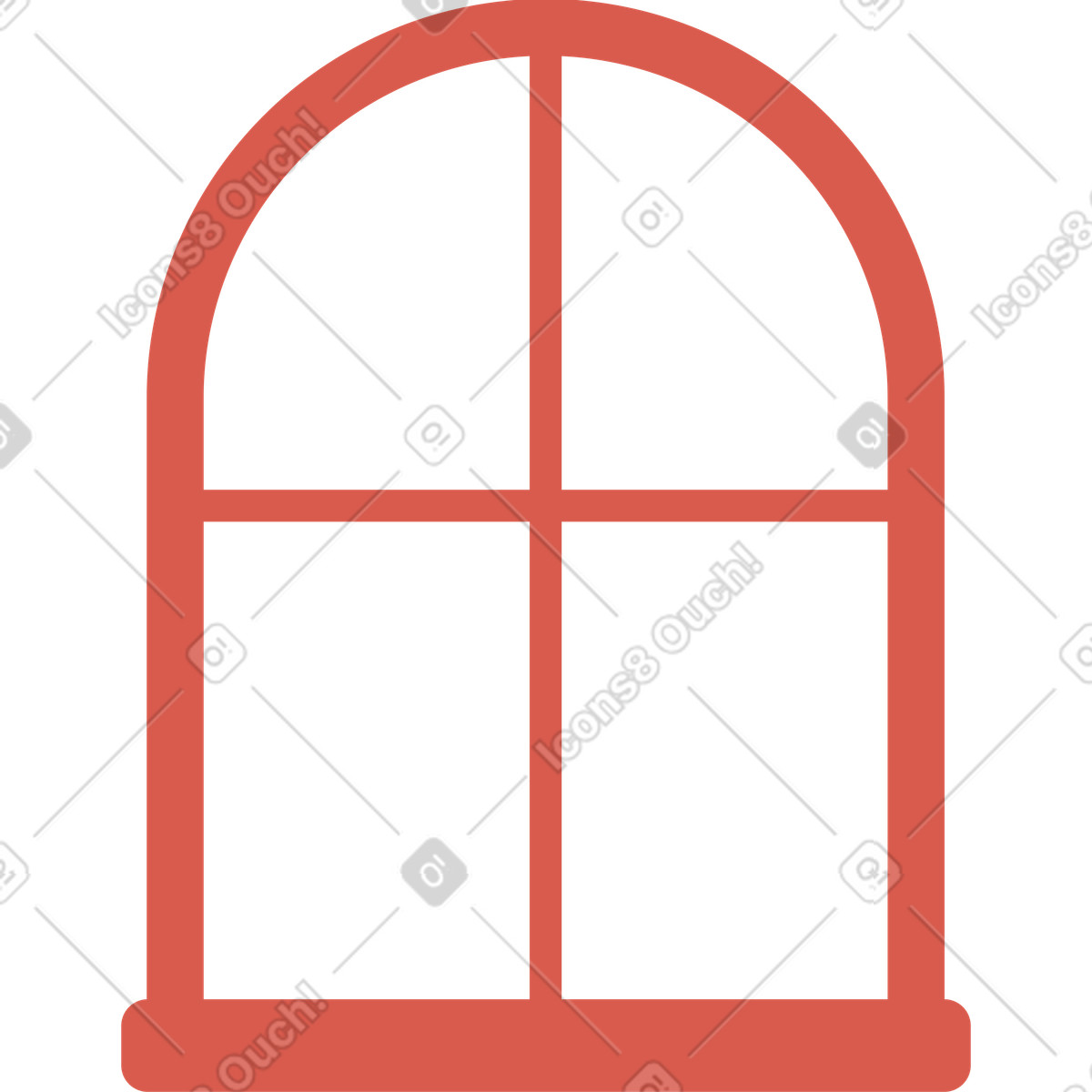 Illustration La fenêtre dans le style Macaroni à télécharger aux formats PNG, SVG