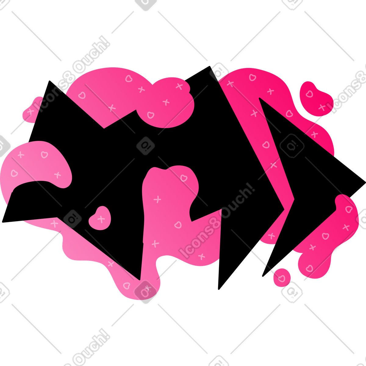 Abstrakter hintergrund rosa-Illustration im Rocky-Stil als Download in PNG, SVG