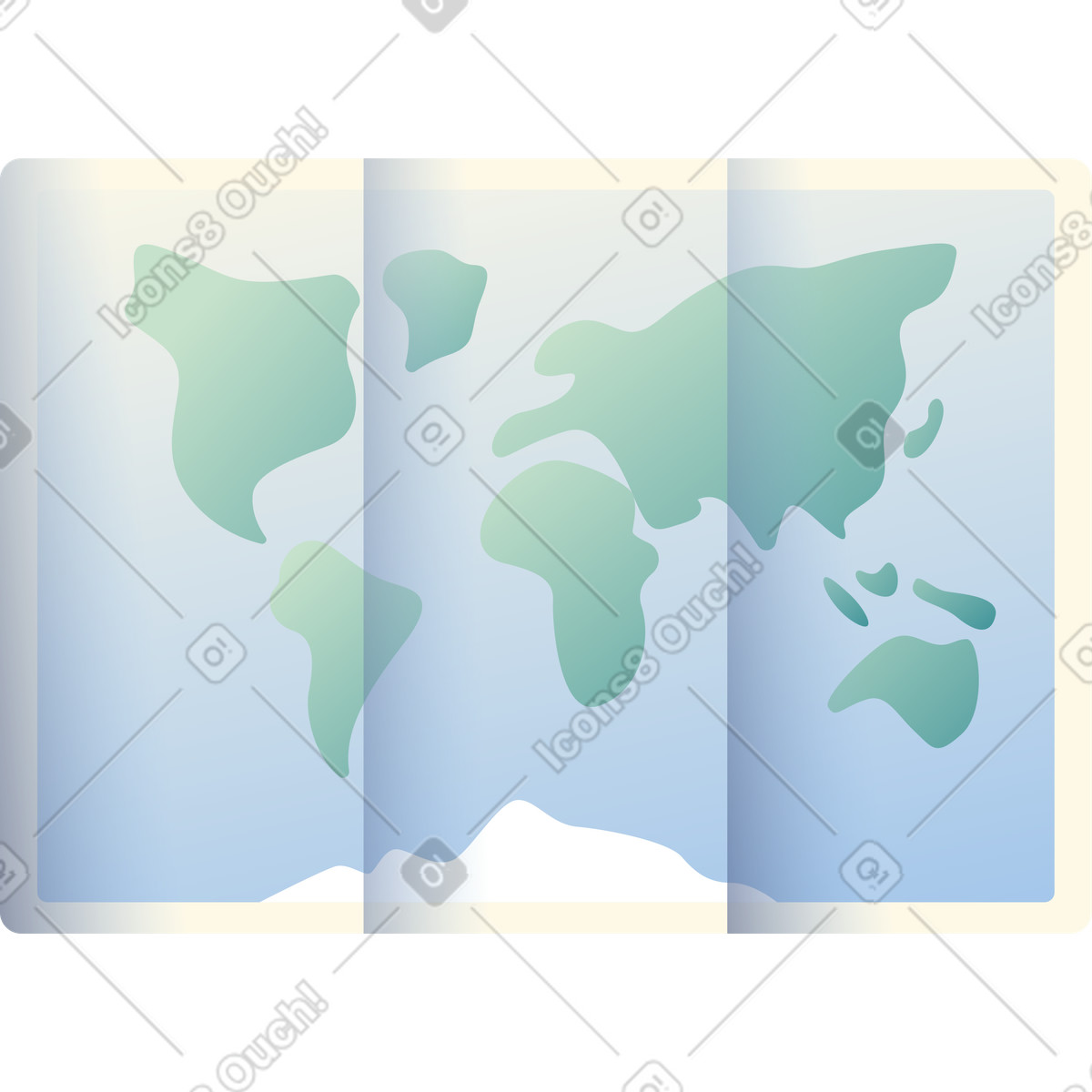 Wall map of the world illustration in Beam style download in PNG, SVG
