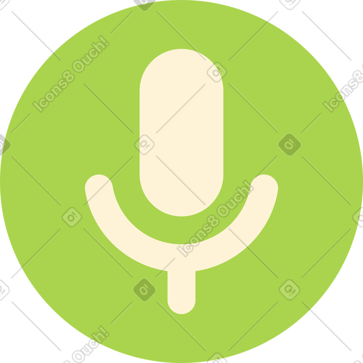 Mikrofon-symbol-Illustration im Catchy-Stil als Download in PNG, SVG