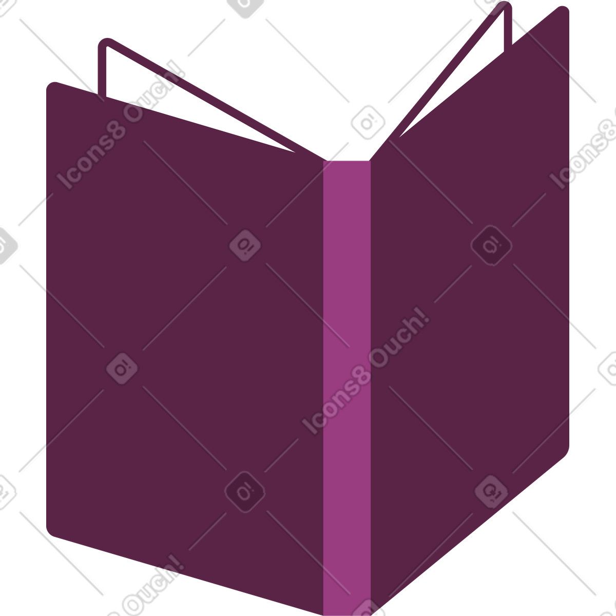 Ilustración Libro abierto en estilo Sammy a descargar en PNG y SVG
