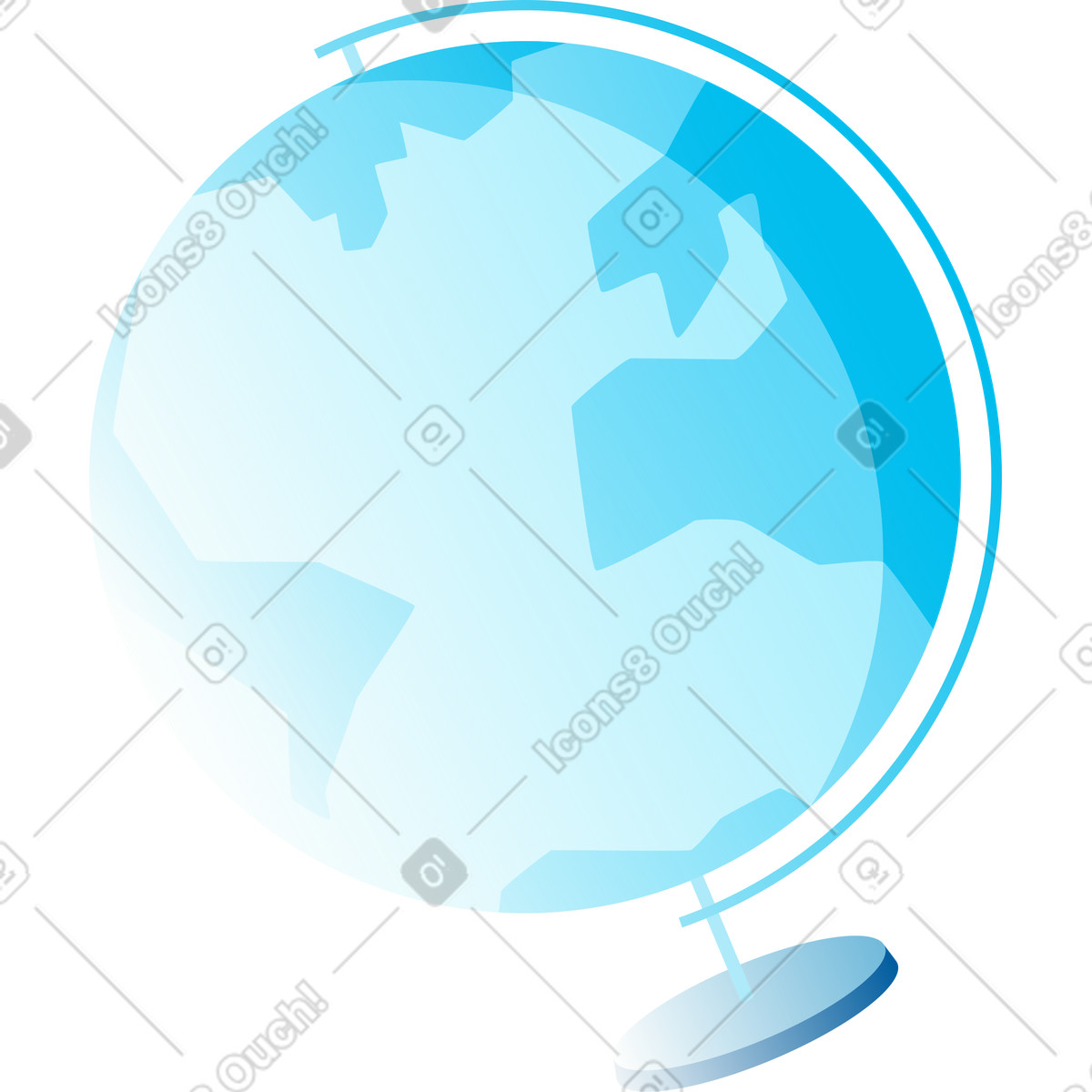 Dark mode earth globe illustration clipart suited to modern app interfaces