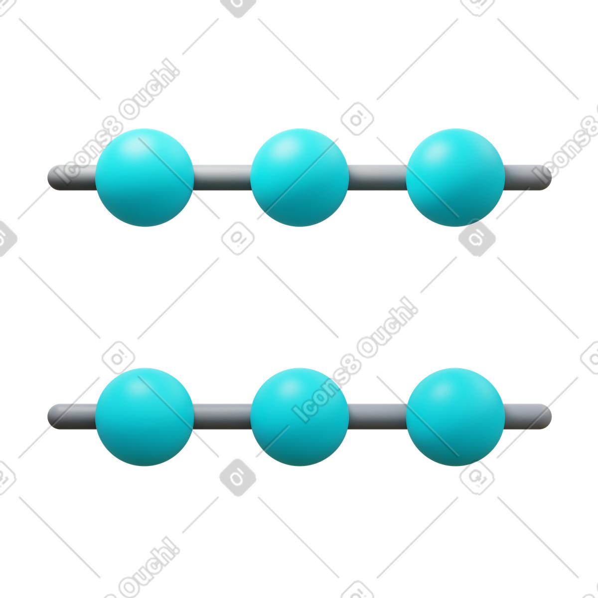 3D Fluency 스타일의 Connected no data 일러스트레이션 PNG, SVG 다운로드