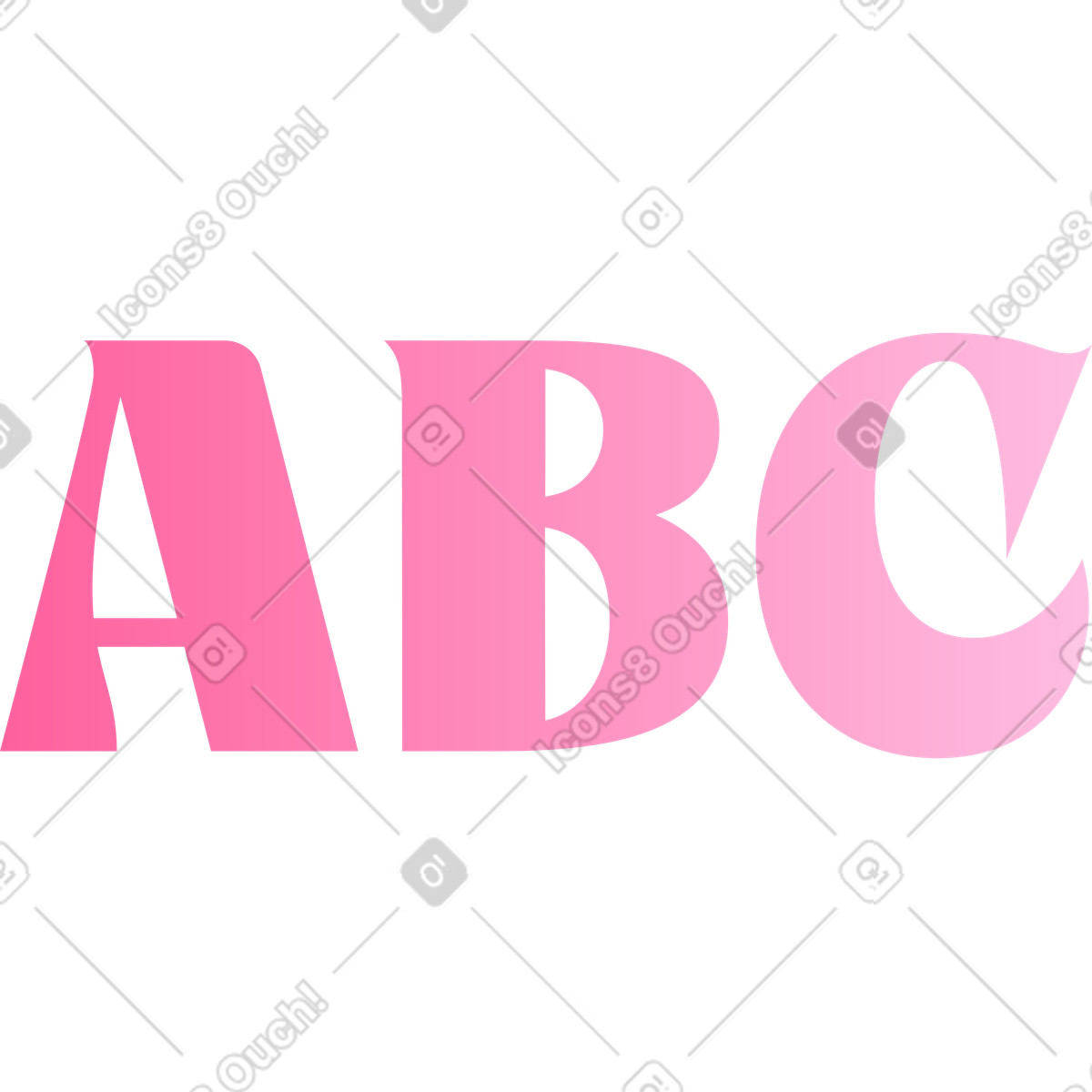 Testo abc lettere sfumate illustrazione in stile Florid scarica in PNG, SVG