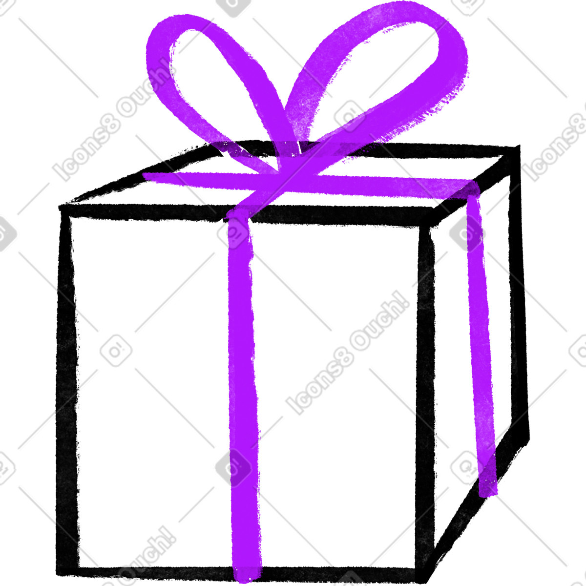 Presente illustrazione in stile Inky scarica in PNG, SVG