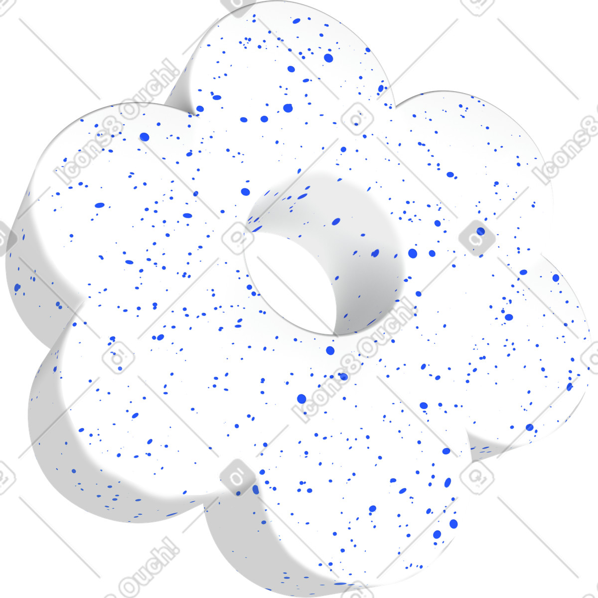 Abstraktes blumensymbol-Illustration im 3D Enterprise-Stil als Download in PNG, SVG
