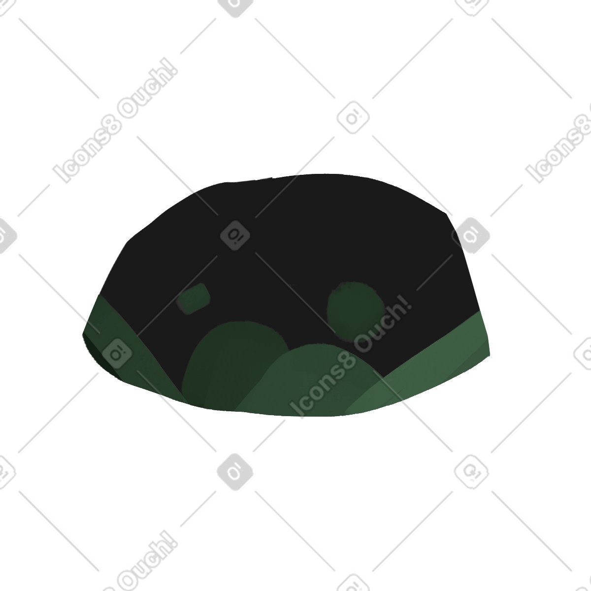 Island illustration in Atomic style download in PNG, SVG