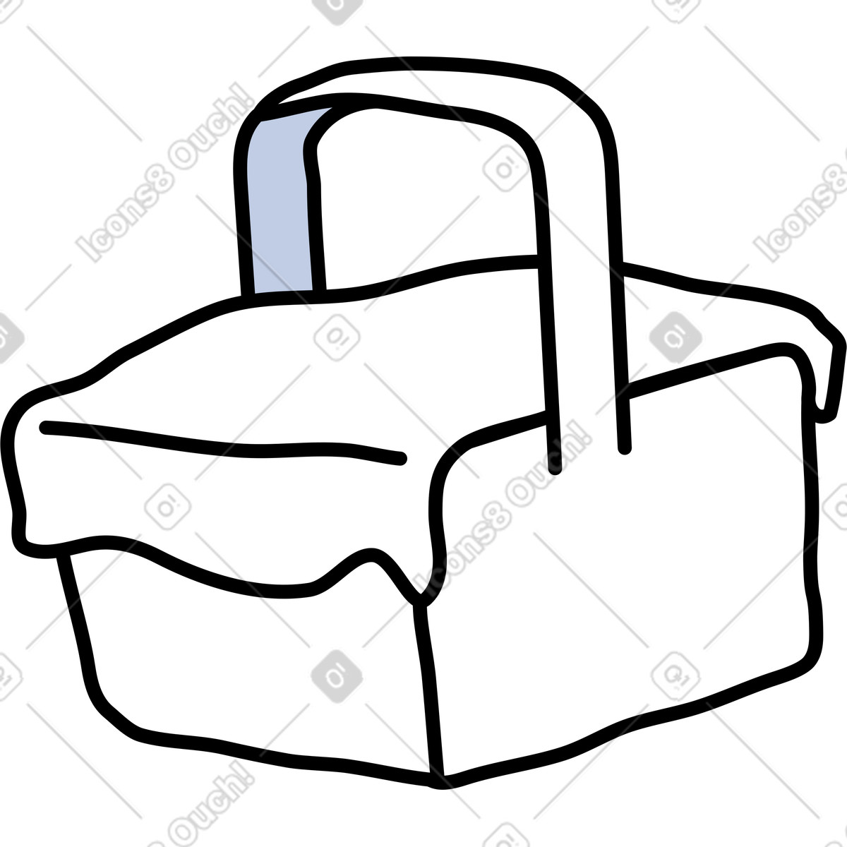 Ilustração de Cesta piquenique em no estilo Notes para baixar em PNG, SVG