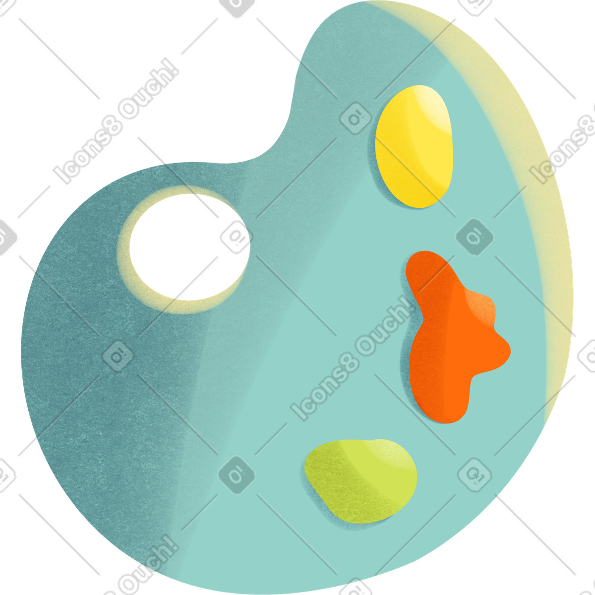 Illustration Palette with paints dans le style Shine à télécharger aux formats PNG, SVG