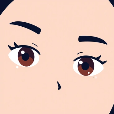 A close-up of a person's eyes that are deep brown in color. The eyes are framed by long, dark eyelashes and have a soft, gentle expression. The skin around the eyes is smooth and lightly tanned. A glimmer of light reflects off the surface of the eyes, adding a touch of warmth. The person's eyebrows are slightly arched, complementing the calm expression of the eyes.