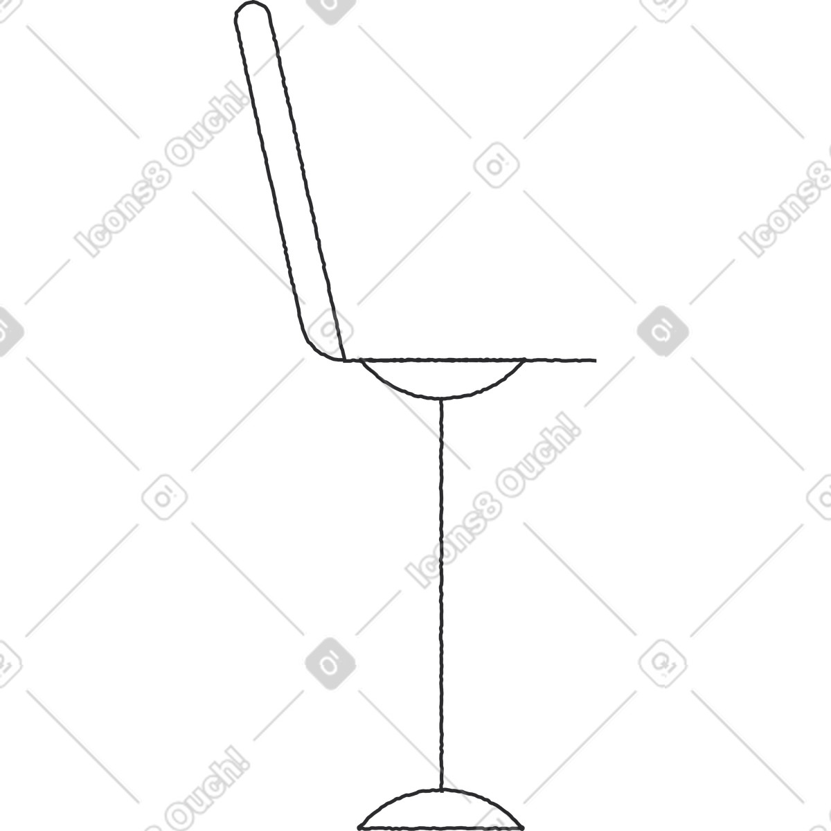 Pablo スタイルの 椅子 のイラストをPNG、SVG形式でダウンロード