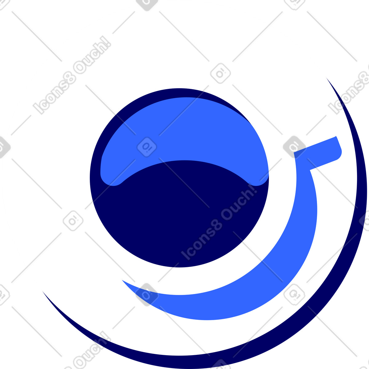 Ilustración Cup of coffee top view en estilo Lounge a descargar en PNG y SVG
