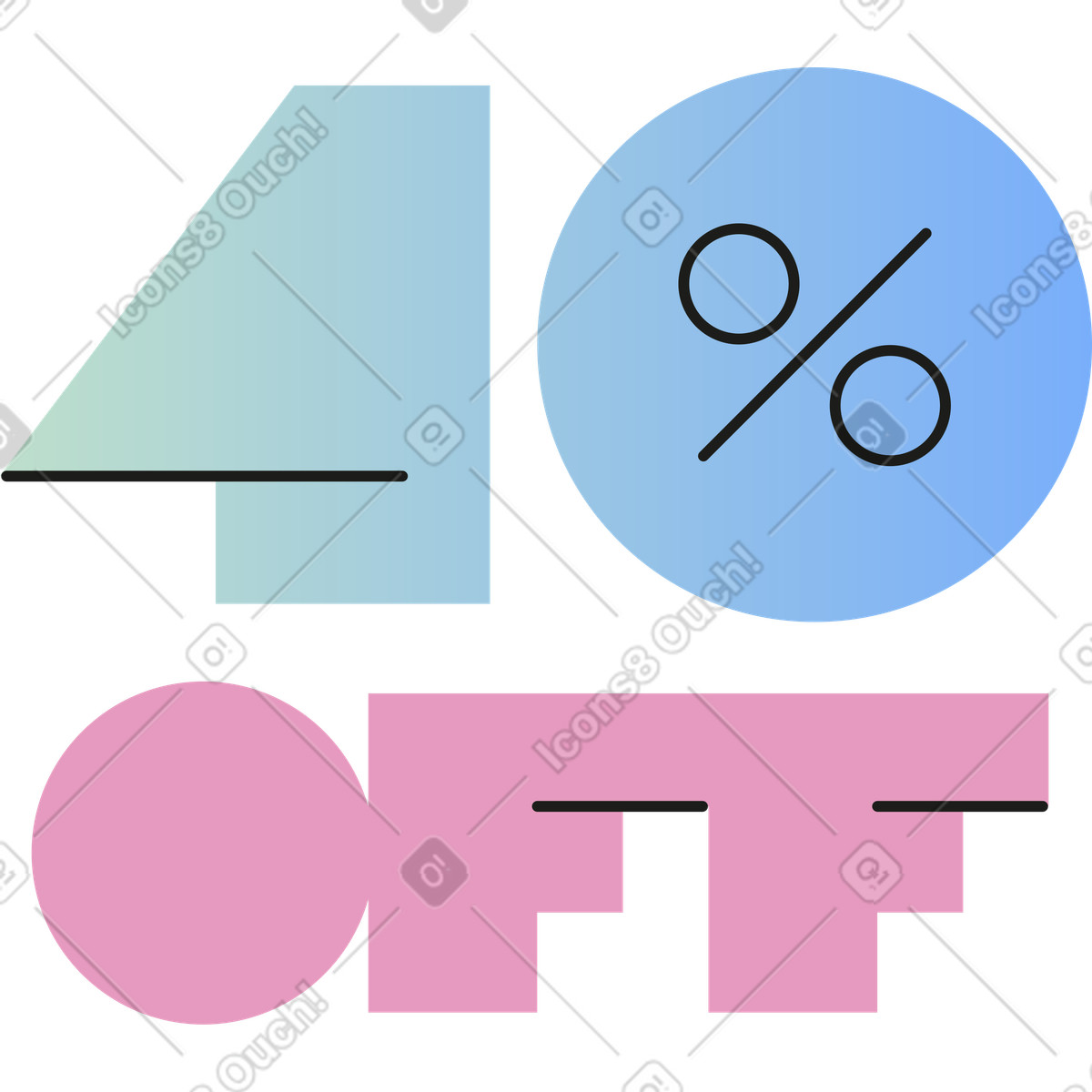 下载 Marginalia 风格的 百分之四十 插画，支持 PNG、SVG 格式
