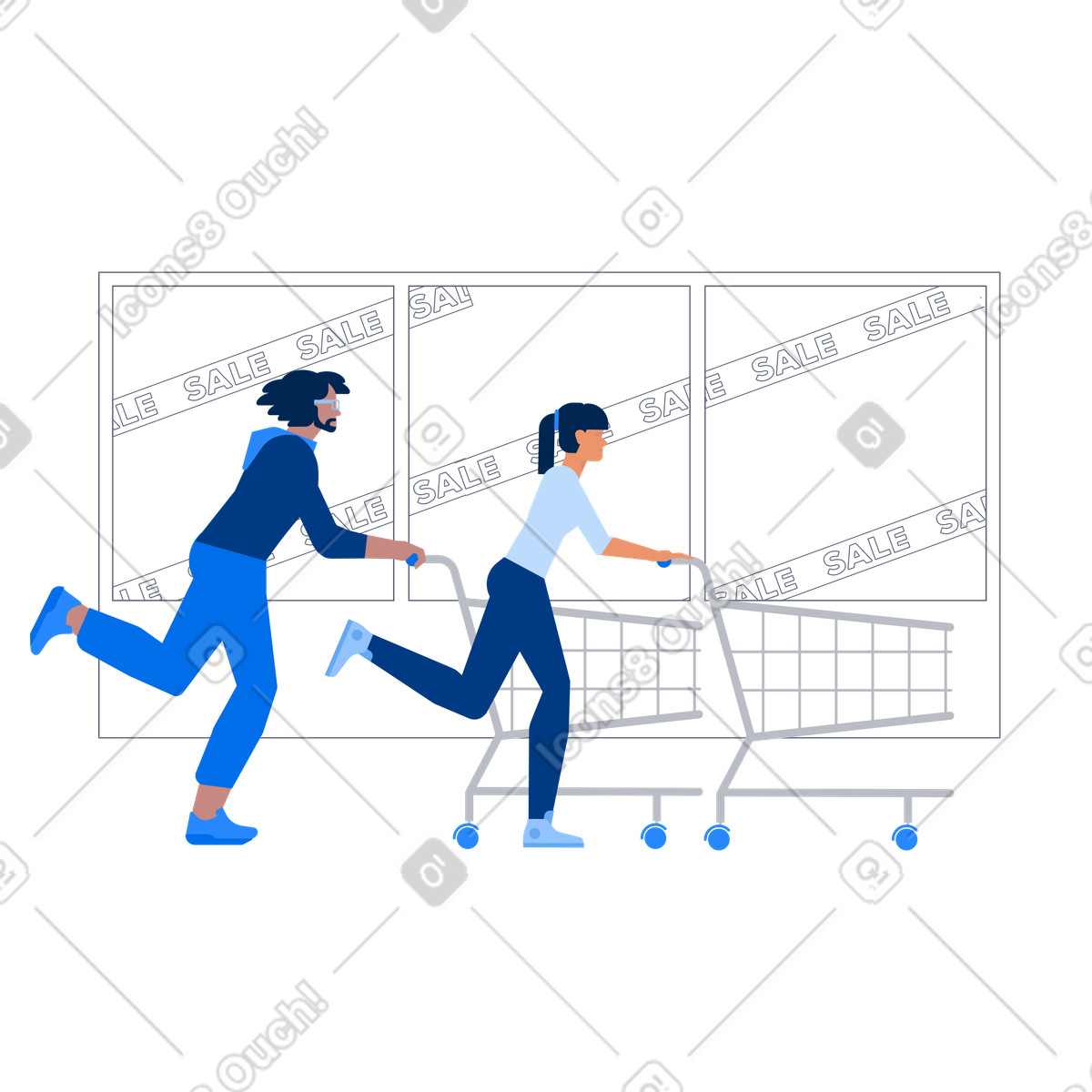 Saldi del black friday illustrazione in stile Urban scarica in PNG, SVG