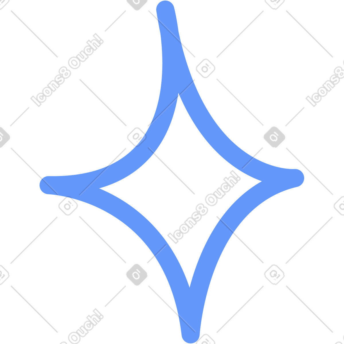 Illustration Ligne blue star dans le style Plain à télécharger aux formats PNG, SVG