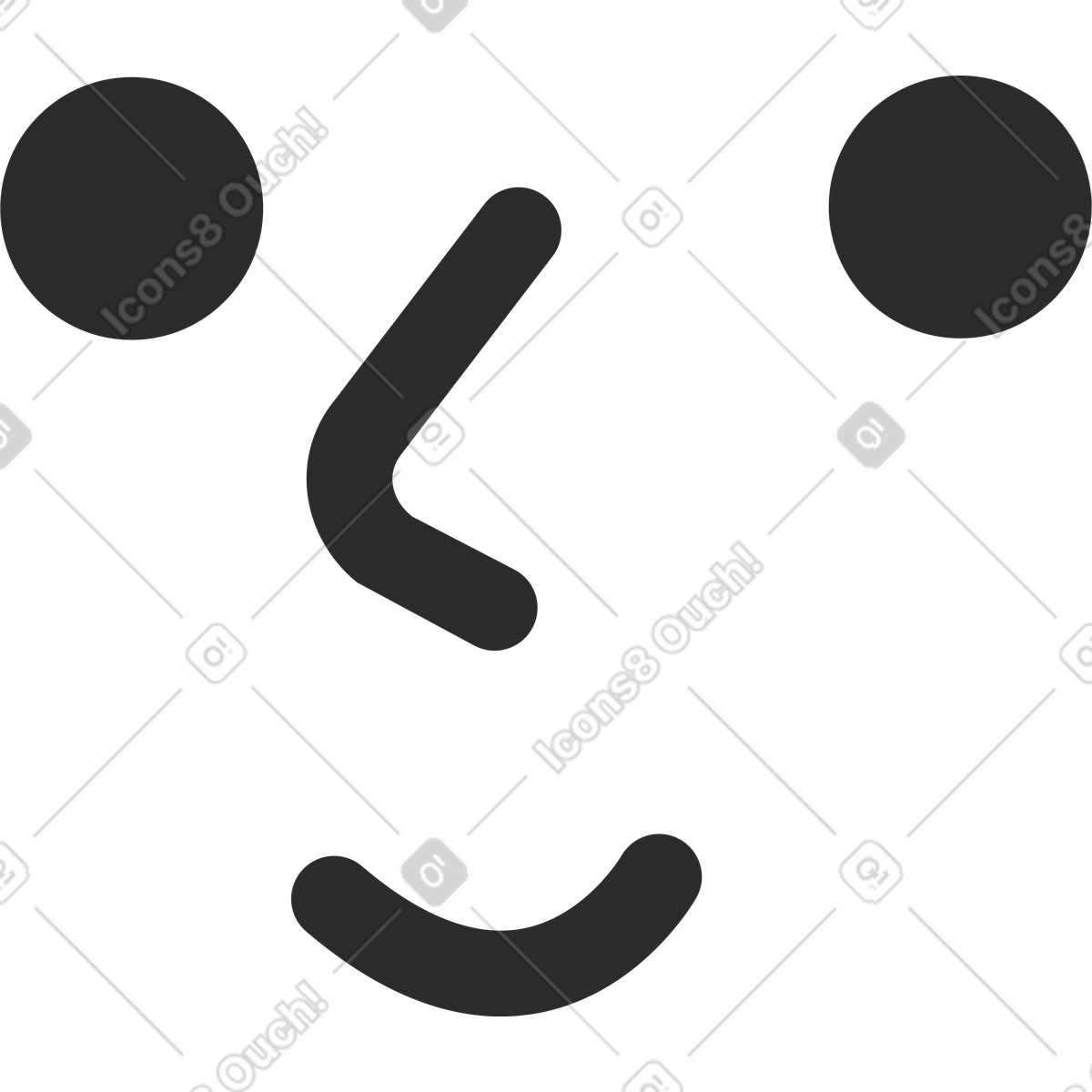 Illustration Visage calme dans le style Marginalia à télécharger aux formats PNG, SVG