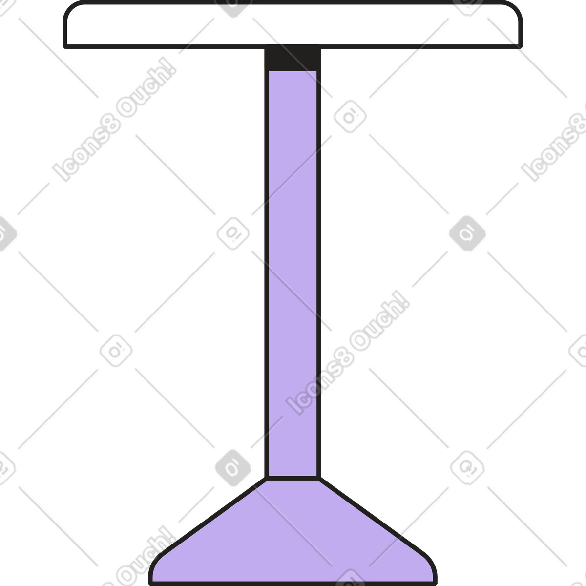 Ilustración Mesa de bar en una pierna estilo Dazzle a descargar PNG y SVG