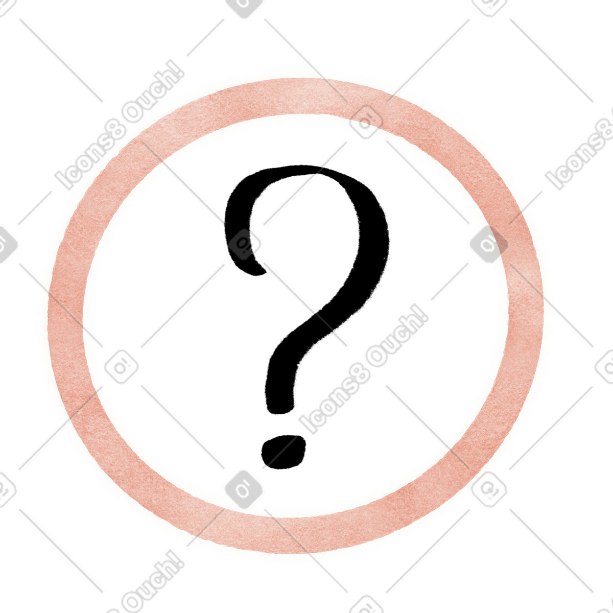 Ilustración Circle red hand drawn ring highlighting important content or area en estilo Hand-drawn animation a descargar en PNG y SVG