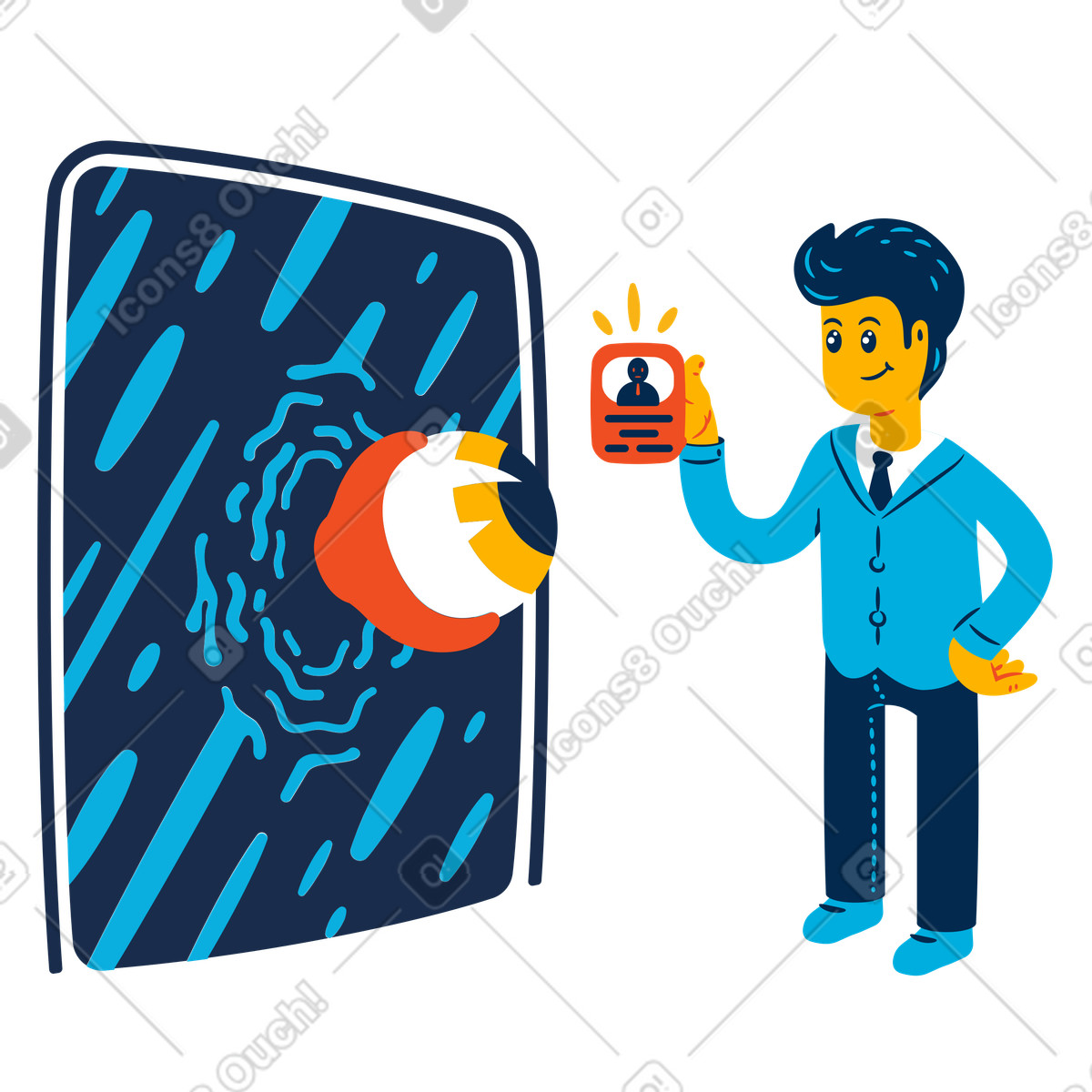 Ilustração de Check-in em no estilo Flame para baixar em PNG, SVG