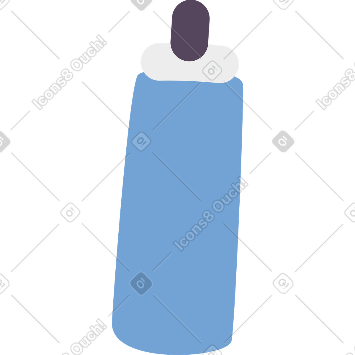 Ilustración Blue spray paint en estilo Pluto a descargar en PNG y SVG