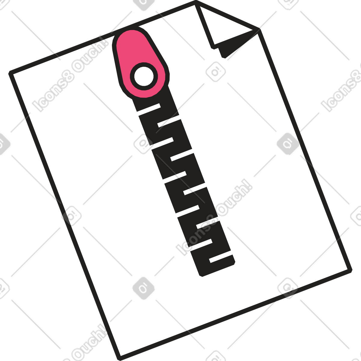 Ilustración Archivo zip en estilo Dazzle Line a descargar en PNG y SVG