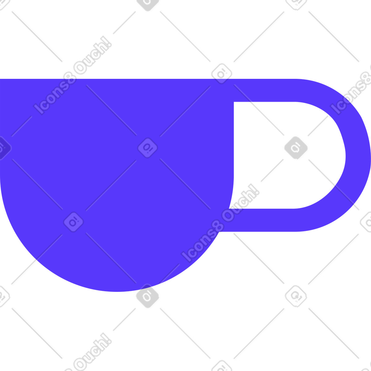 Ilustración Taza en estilo Pablita a descargar en PNG y SVG