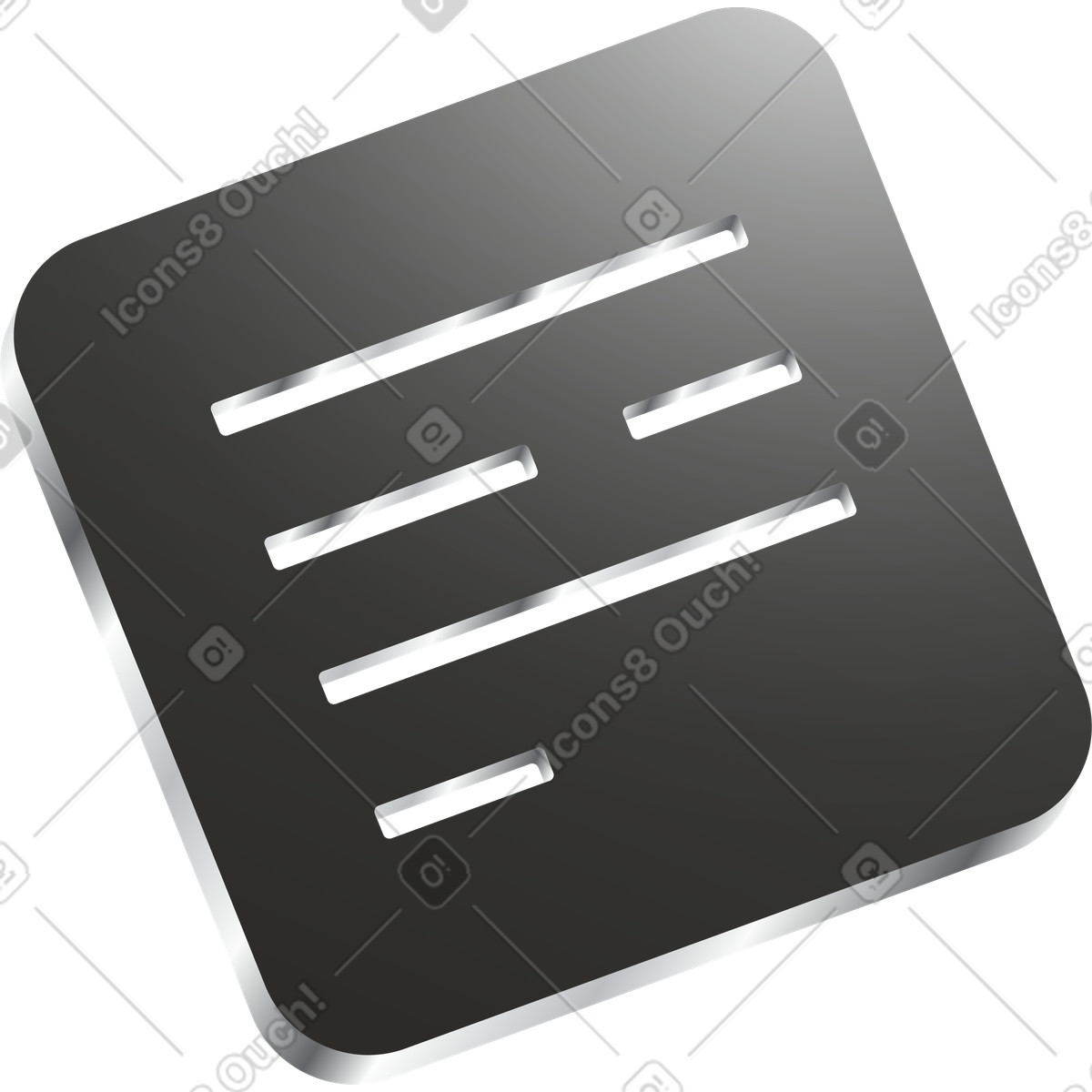 Document dark illustration in Token style download in PNG, SVG