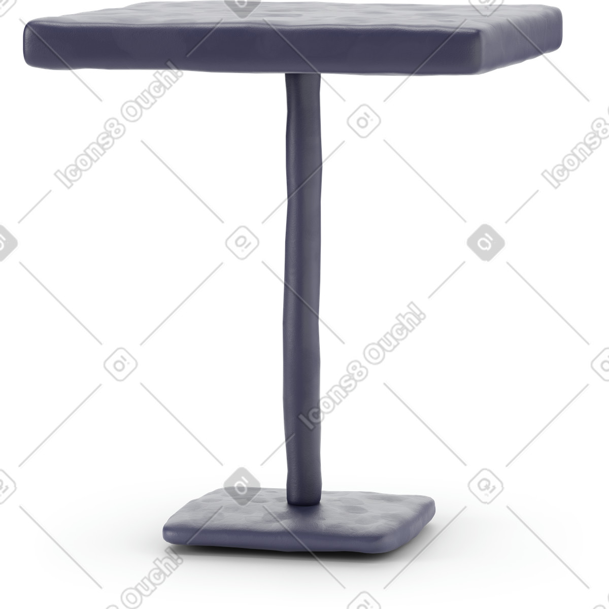 Ilustração de Mesa suporte preta em no estilo 3D Stripy para baixar em PNG, SVG
