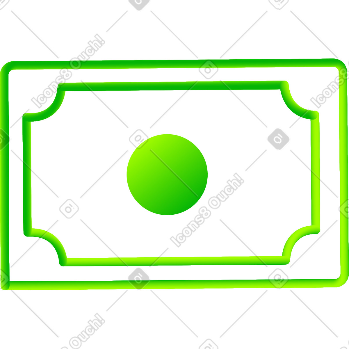Pure スタイルの 紙幣 のイラストをPNG、SVG形式でダウンロード