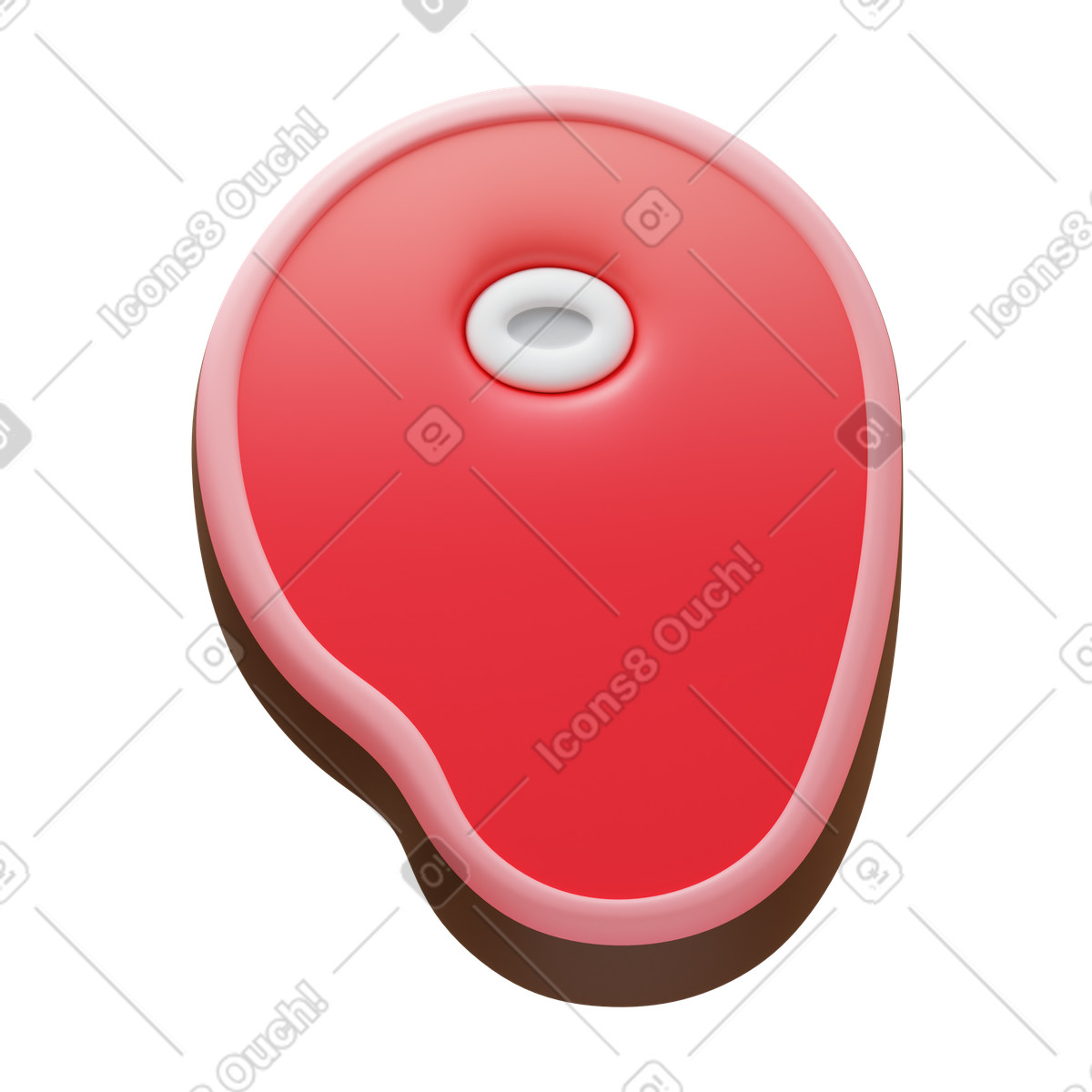 Steak-Illustration im 3D Fluency-Stil als Download in PNG, SVG