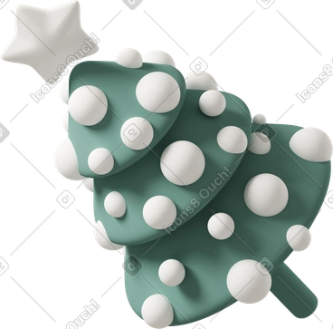 Arbre de noël avec étoile blanche sur le dessus PNG, SVG