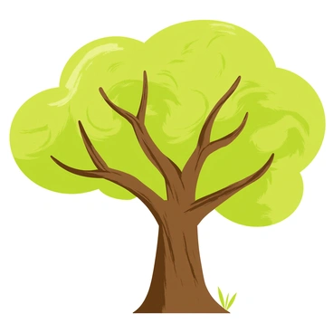 A tree with branches and leaves in the shape of a brain