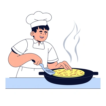A chef skillfully frying a golden-brown paratha on a hot griddle with steam rising.