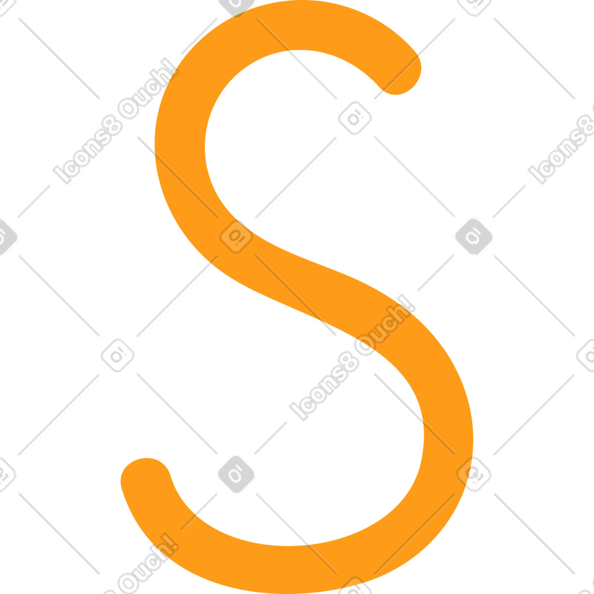 S giallo illustrazione in stile Kingdom scarica in PNG, SVG