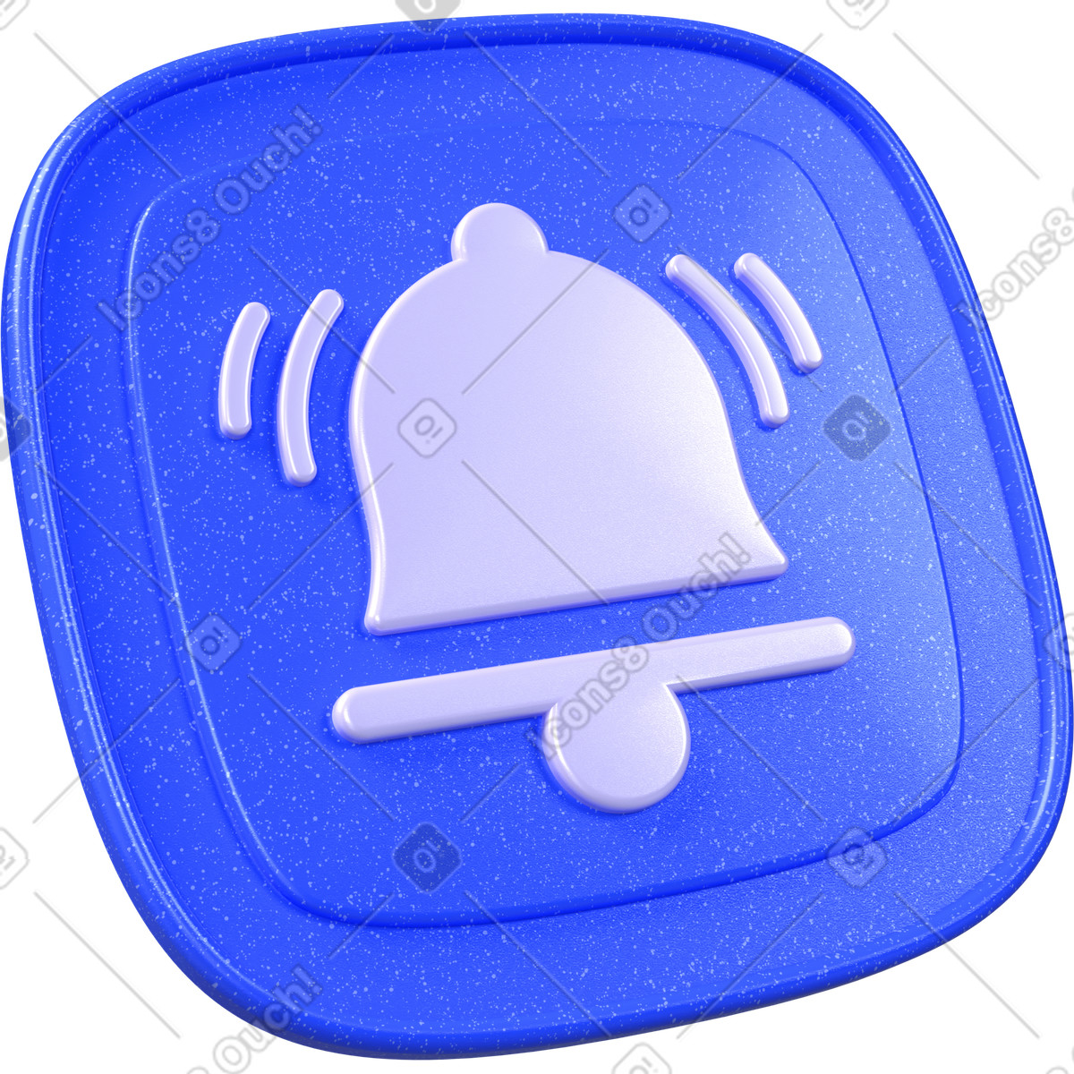 Notification alert, bell reminder icon, user interface button illustration in PNG, SVG