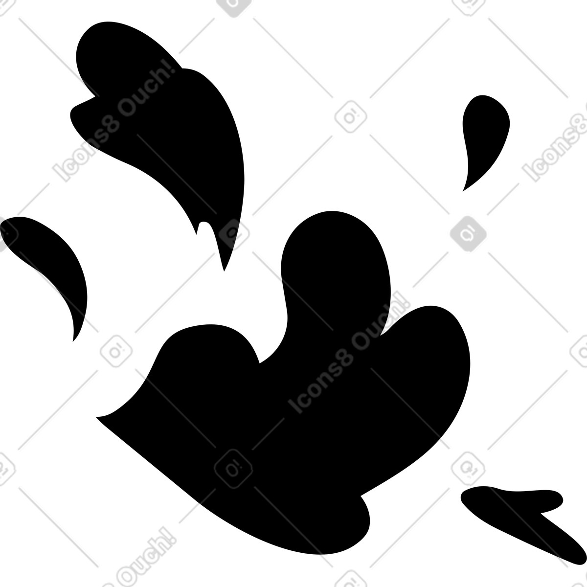 Splashes illustration in Line style download in PNG, SVG