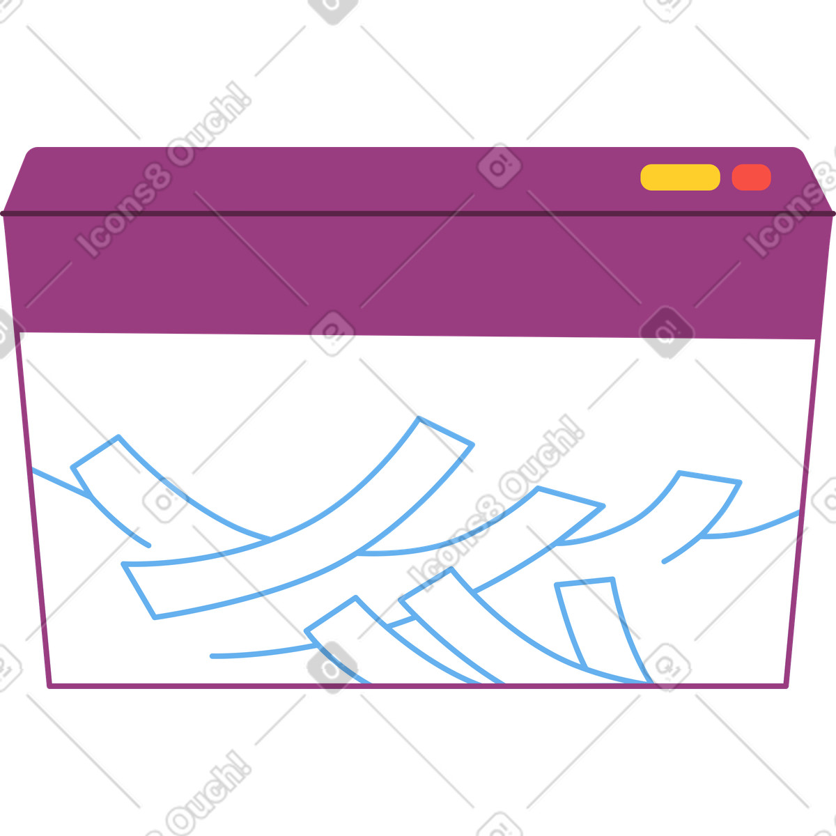 Aktenvernichter-Illustration im Sammy-Stil als Download in PNG, SVG