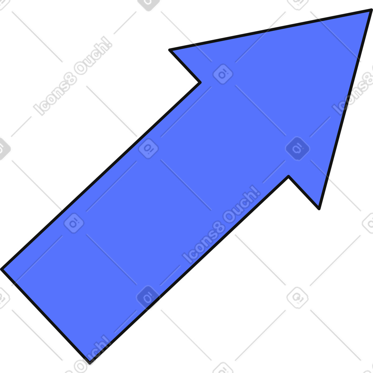 Increase blue upward arrow representing rising statistics metrics and achievement illustrazione in stile Main scarica in PNG, SVG