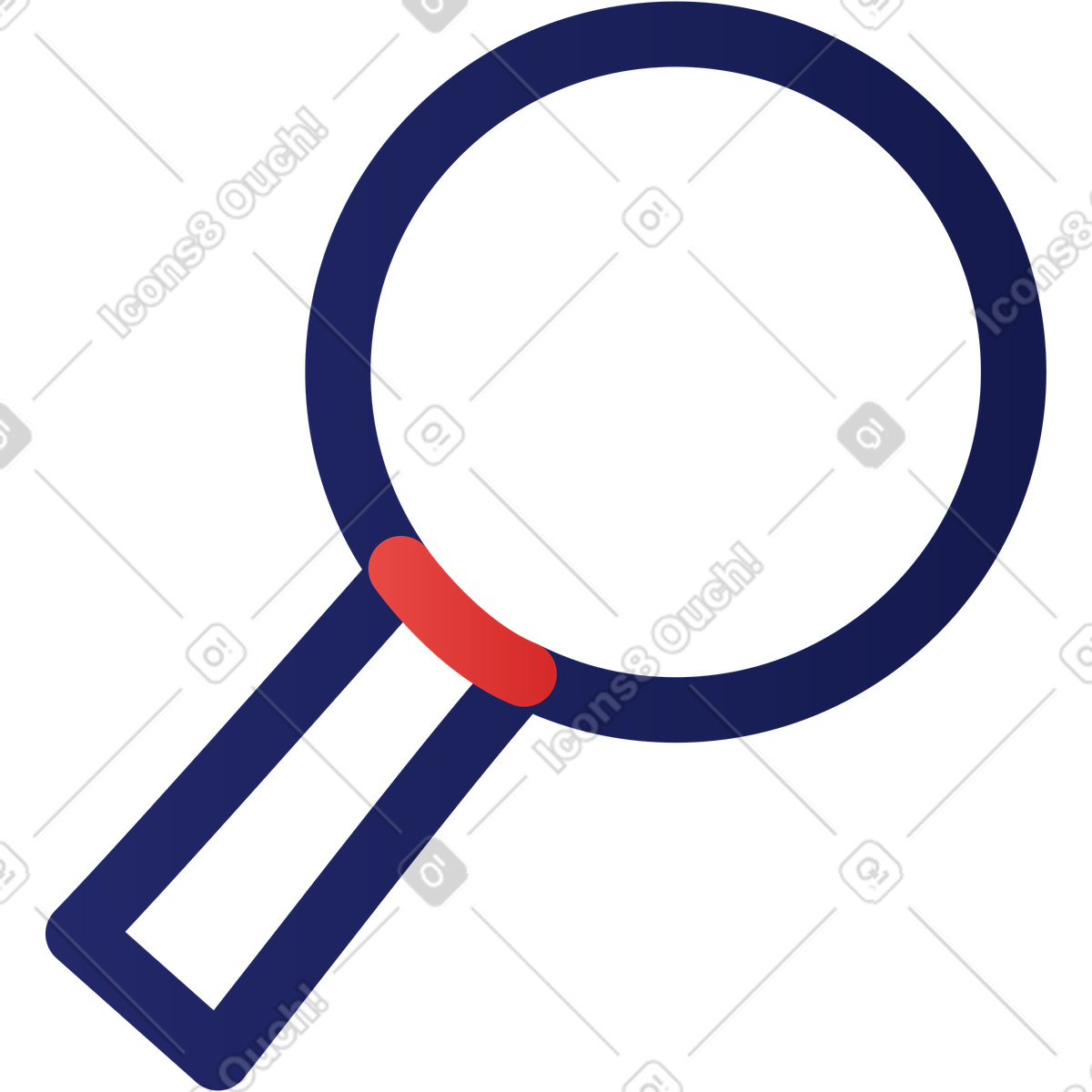 Lupensymbol-Illustration im Clip-Stil als Download in PNG, SVG