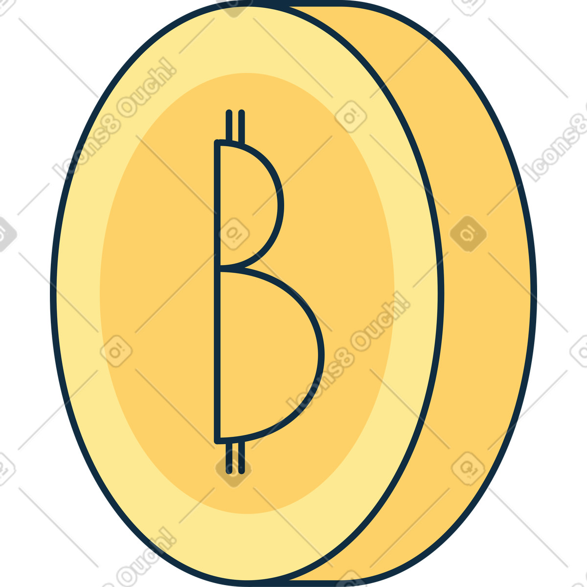 Иллюстрация Bitcoin cryptocurrency в стиле Bubble gum — скачать в форматах PNG, SVG
