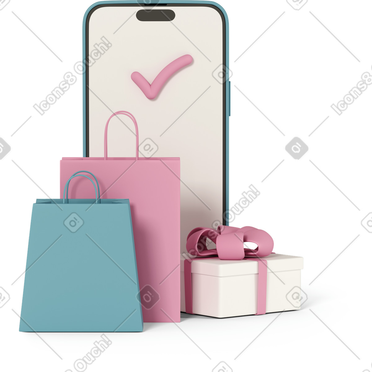 Ilustração de Online shopping em no estilo 3D Casual life para baixar em PNG, SVG