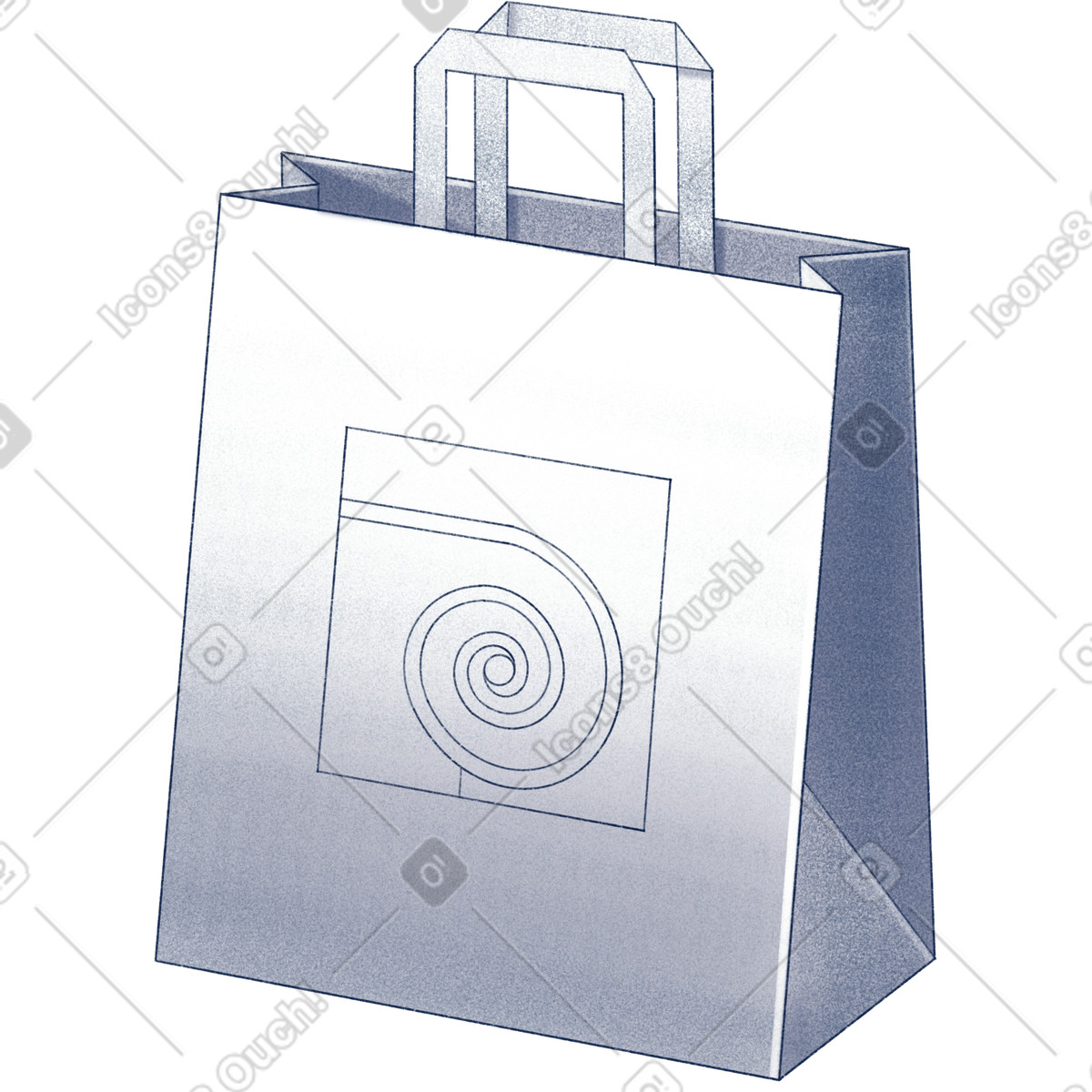 Haze スタイルの Paper bag with logo のイラストをPNG、SVG形式でダウンロード