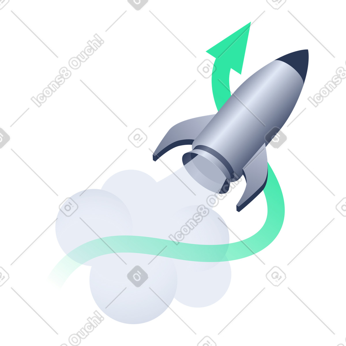 Avvio rapido, lancio di progetti rocket, accelerazione startup illustrazione in stile Lucent scarica in PNG, SVG