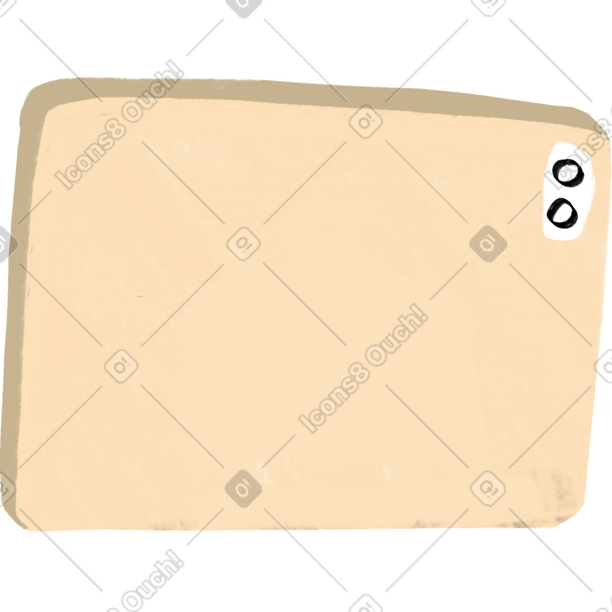 Lumiere 스타일의 Beige tablet 일러스트레이션 PNG, SVG 다운로드