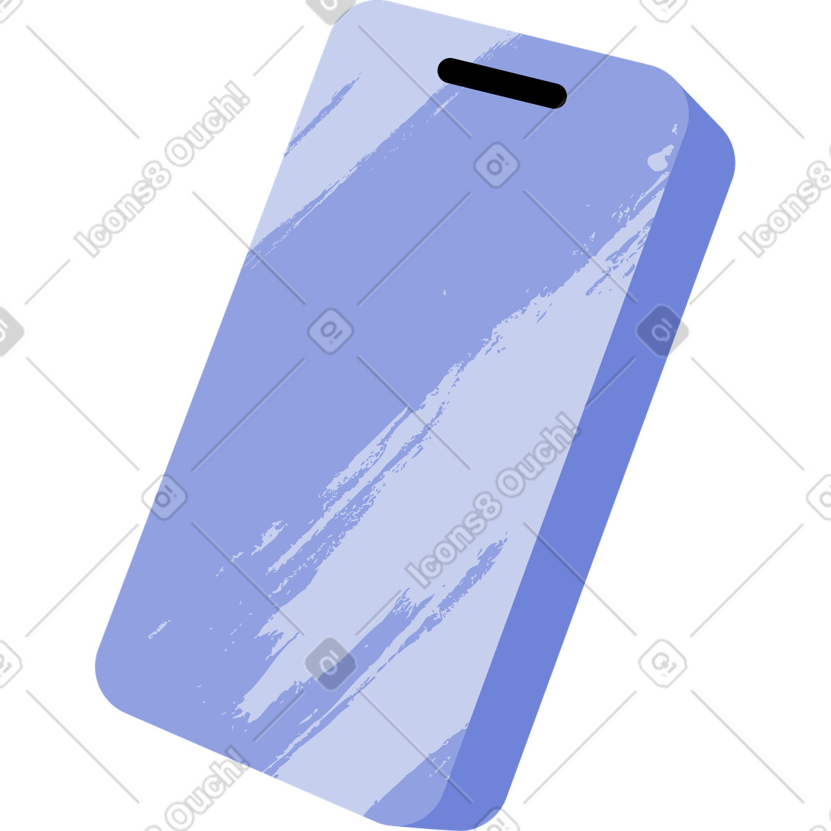 Telefon in sicht-Illustration im Juicy-Stil als Download PNG, SVG
