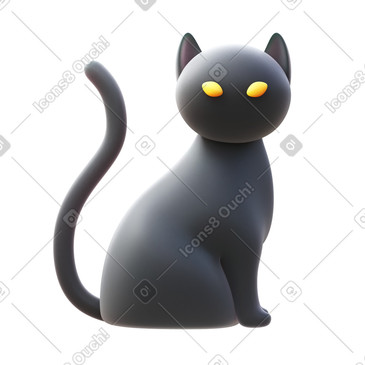 3D Fluency スタイルの Cat のイラストをPNG、SVG形式でダウンロード