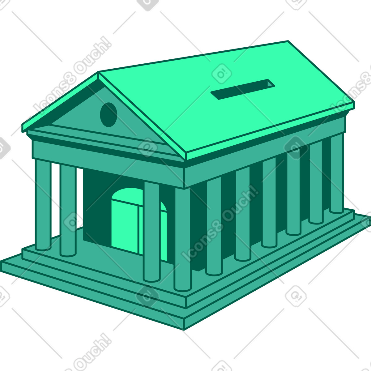 Illustration Tirelire de construction banque dans le style Storyline à télécharger aux formats PNG, SVG